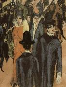 Ernst Ludwig Kirchner Berlin street scene oil